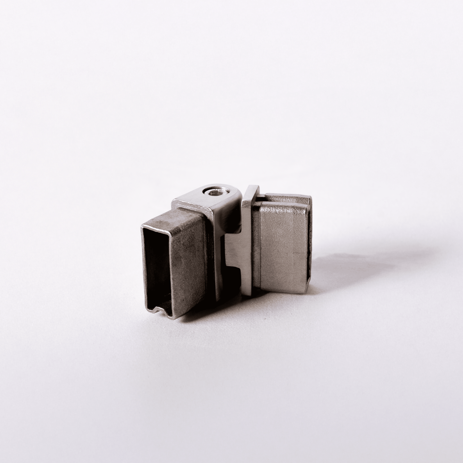 Adjustable Vertical Elbow for Rectangle 40x20mm Handrail - Brushed Stainless