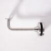 6" Flat Saddle Glass Mount Adjustable Handrail Brackets - Brushed Stainless