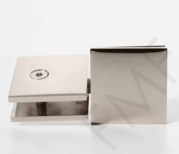 Transom Glass Clamp - Polished Nickel