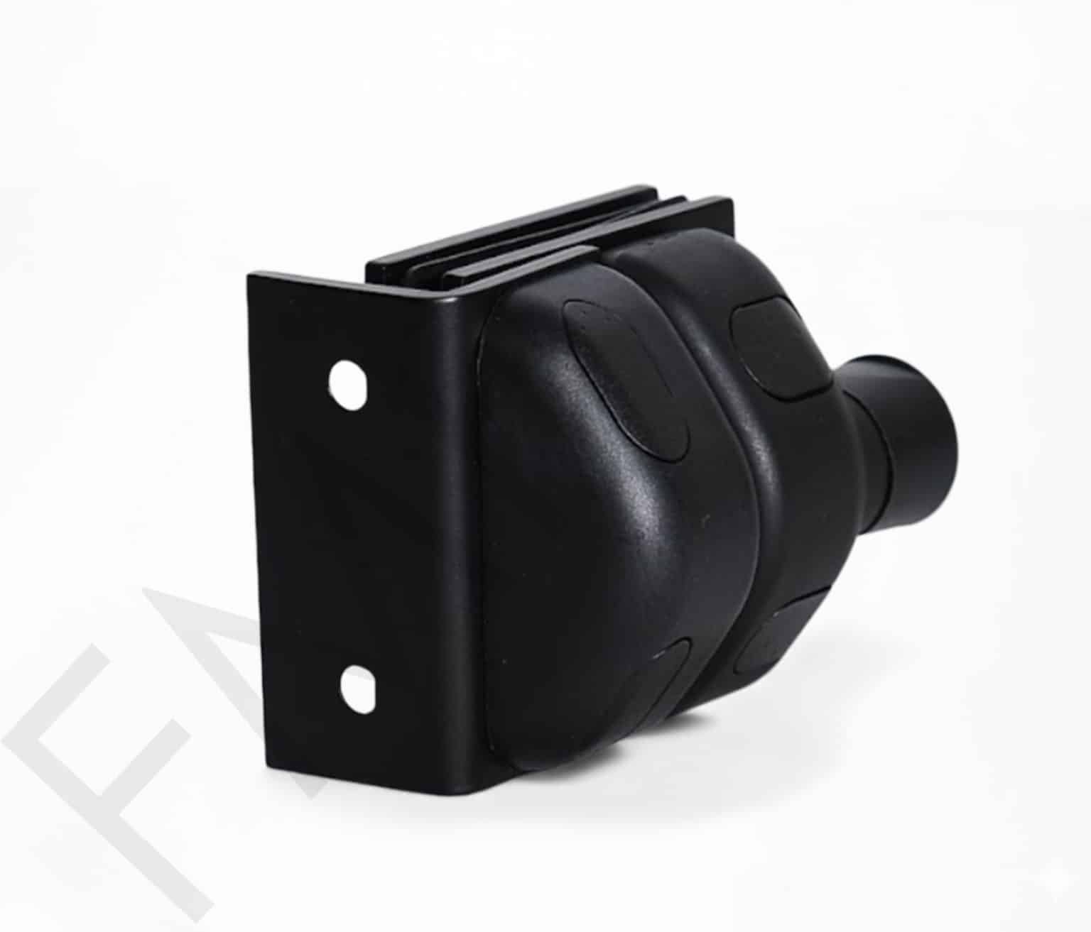 Square Post Glass Fence Lock - Matte Black