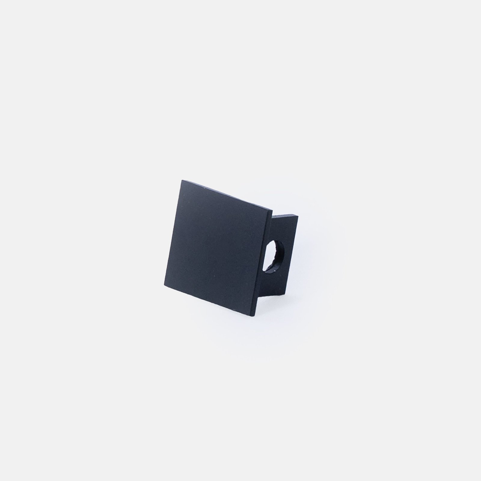 End Cap for 12mm Glass U-Channel - Matte Black
