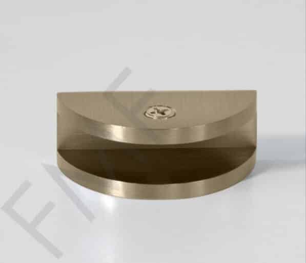 Semi-Round Shelf Clamp - Brushed Bronze