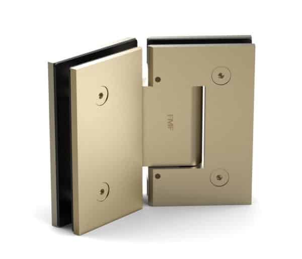 135° Adjustable Glass-to-Glass Hinge - Brushed Bronze