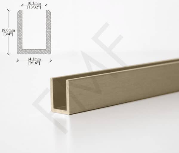 10MM Standard U-Channel - Brushed Bronze, 144"