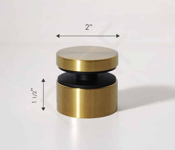 50MM Ø Solid Standoff - Satin Brass, 1-½"