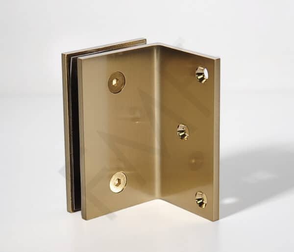 Heavy-Duty Offset Glass Clamp - Brushed Bronze