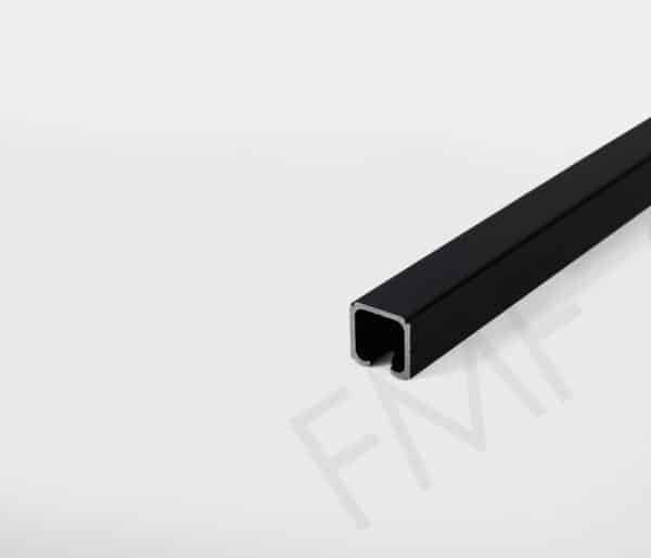 Main Guide Rail for Soft Series Sliding Door Kit – 120" Length-Matte Black - Matte Black