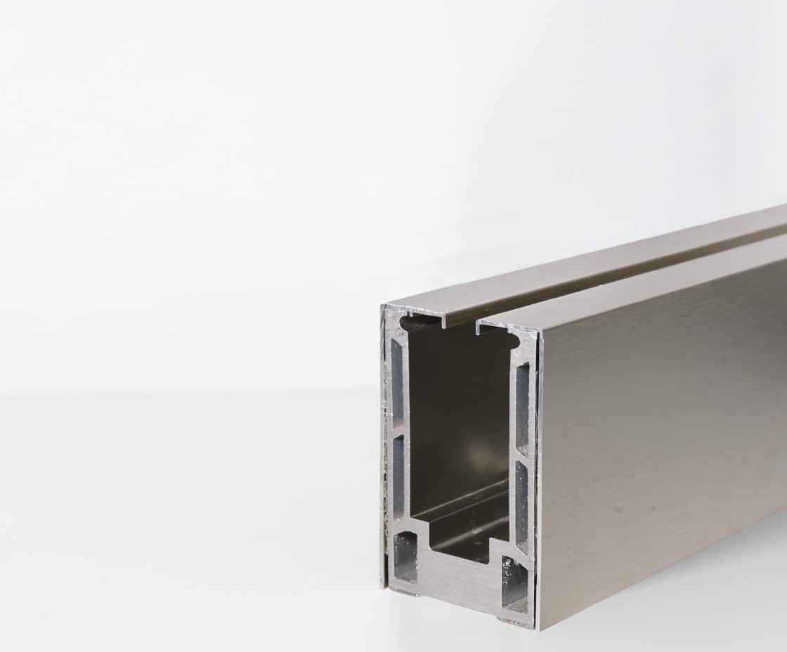 Base Shoe Railing System Cladding - Brushed Nickel