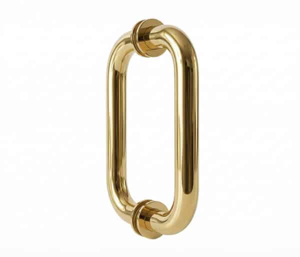 Round Series Pull Handle - Polished Brass, 6"