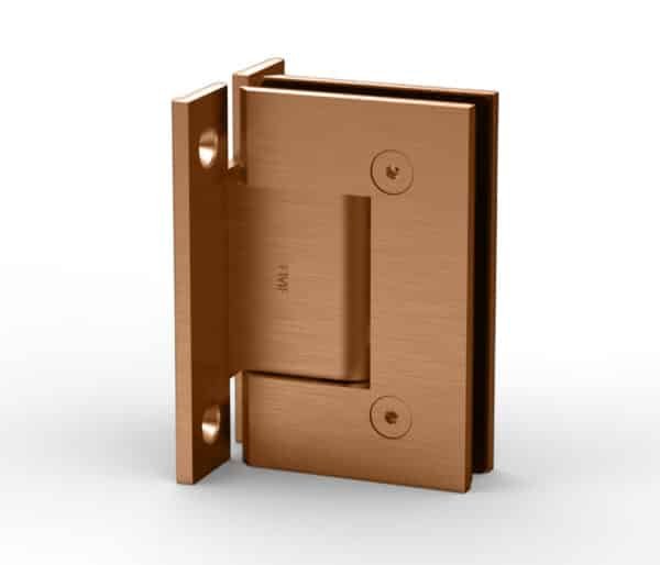 H-Plate Wall Mount Hinge - Brushed Rose Gold, Premium