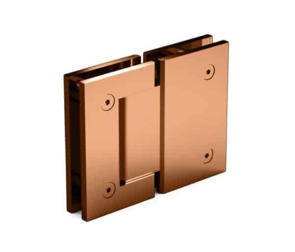 180° Glass-to-Glass Hinges - Rose Gold, Premium