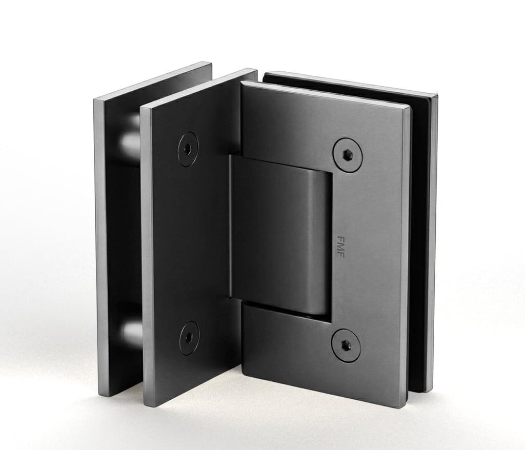 90° Glass-to-Glass Hinge - Gun Metal