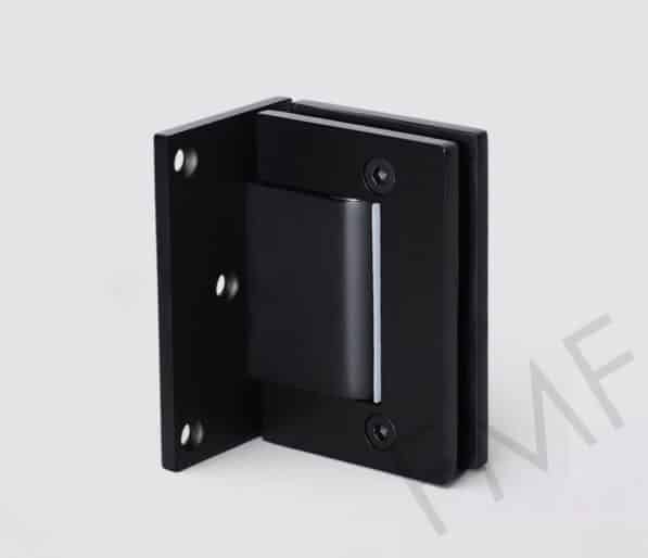 Hydraulic Offset Wall-Mount Glass Hinge 304SS Hold-Open - Sold in Pairs - Matte Black