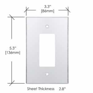 Acrylic Mirror Cover Plate for Single Flip Switch 86MM x 136MM