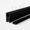4" Sidelite Rail System 120" Length Applicable for 10mm & 12mm Tempered Glass Compatible with FMF Door Rail System - Matte Black, 36