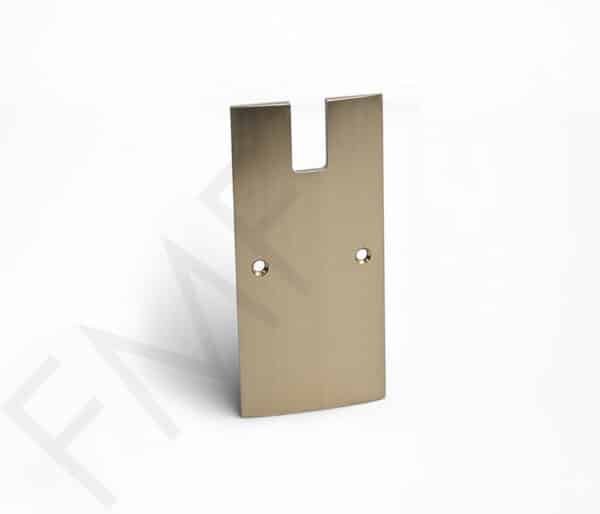 4" Sidelite Rail System End Cap Applicable for 10mm & 12mm Tempered Glass - Matte Black - Brushed Stainless