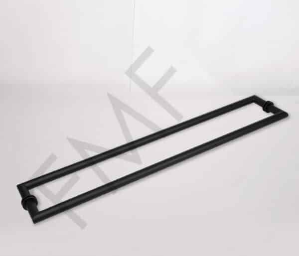 Mitered Series Double-Sided Towel Bar - Matte Black, 24"