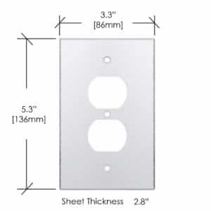 Duplex Acrylic Mirror Cover Plate