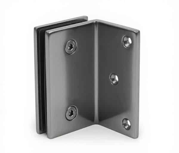 Heavy-Duty Offset Glass Clamp - Gun Metal