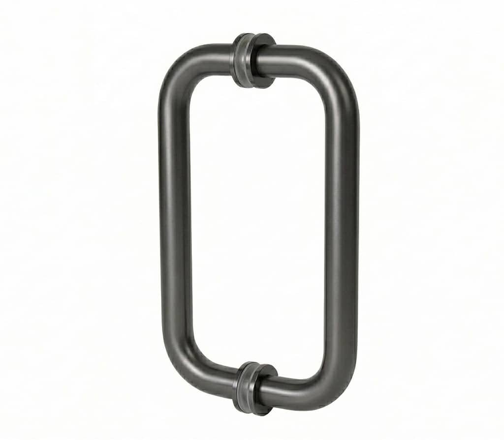 8″ Round Shower Door Handle - Gun Metal