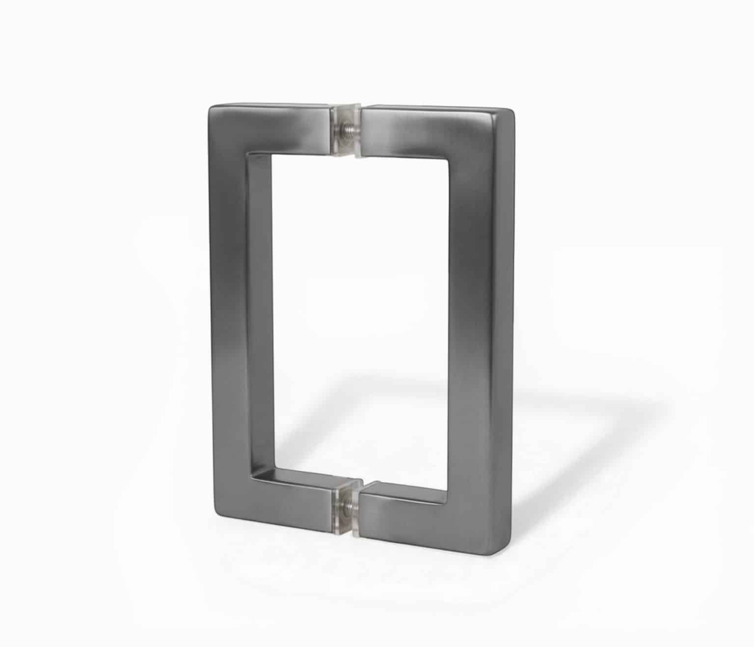 6″ SQ Shower Door Handle - Gun Metal