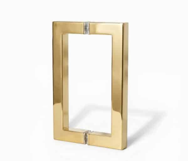 Square Series Pull Handle - Polished Brass, 8"
