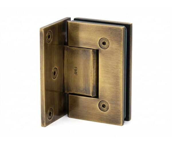 Offset Wall Mount Hinge - Antique Brass