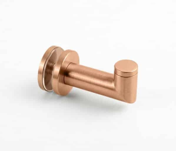Modern Glass Hook - Brushed Rose Gold