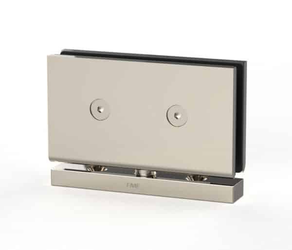 360° Square Pivot Shower Door Hinge - Polished Nickel