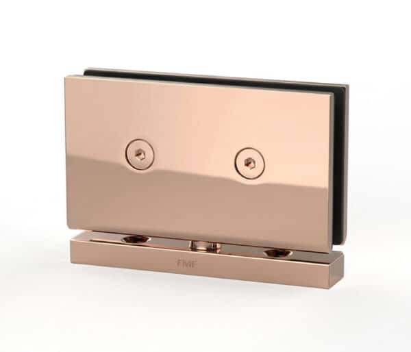 360° Square Pivot Shower Door Hinge - Rose Gold
