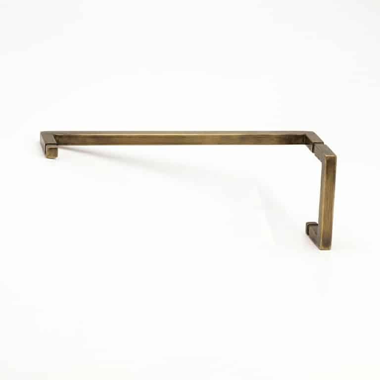 6″x 18″ Square Towel Bar Combo - Antique Brass