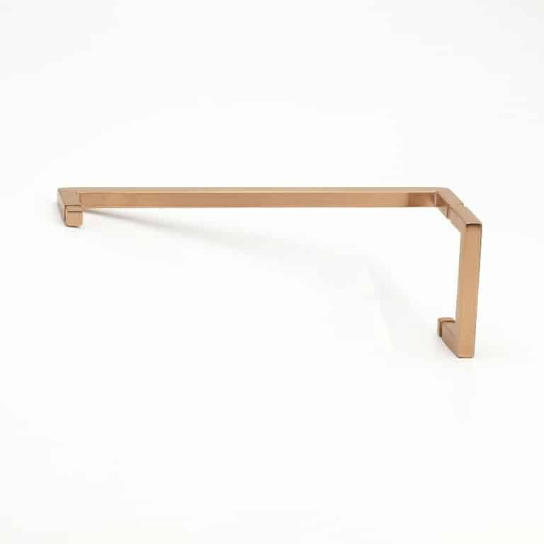 6″x 18″ Square Towel Bar Combo - Brushed Rose Gold