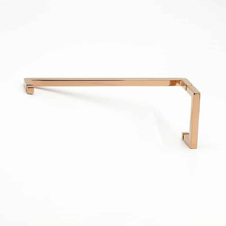 6″x 18″ Square Towel Bar Combo - Rose Gold