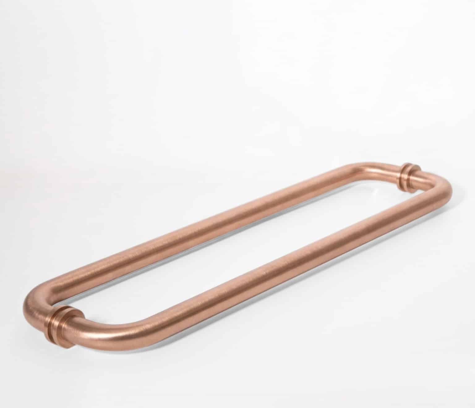 18″ Round Double-Sided Towel Bar - Brushed Rose Gold