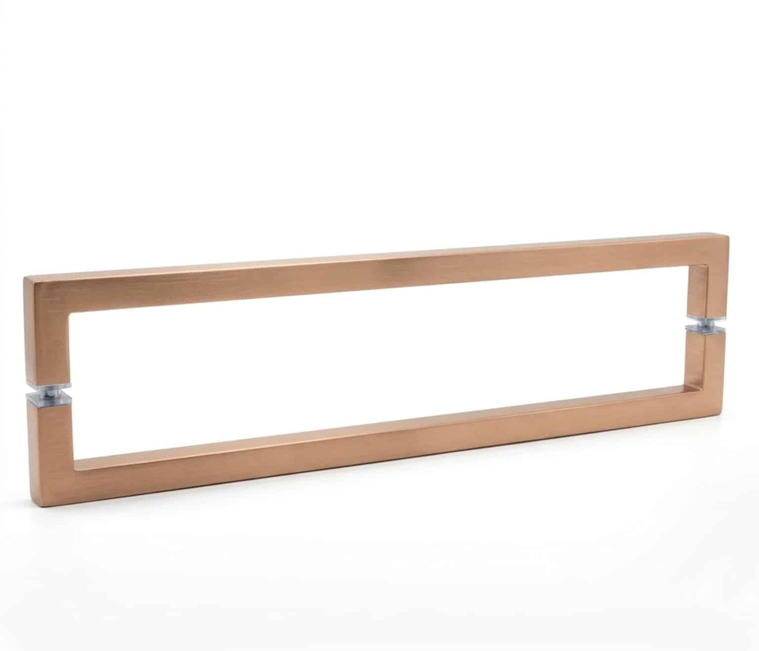 18″ Square Double-Sided Towel Bar – Brushed Rose Gold