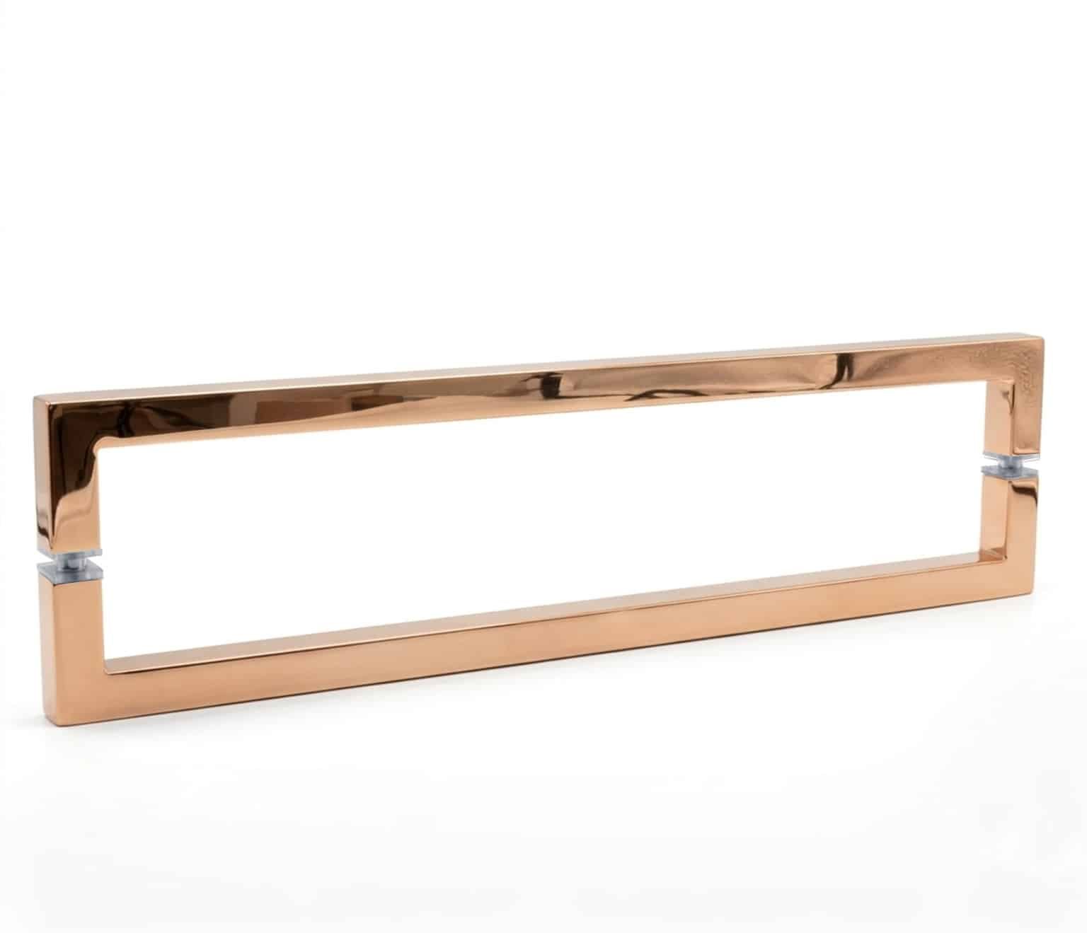 18″ Square Double-Sided Towel Bar – Rose Gold